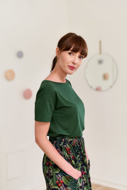 Bluzka Dioniza zielona – krótki rękaw