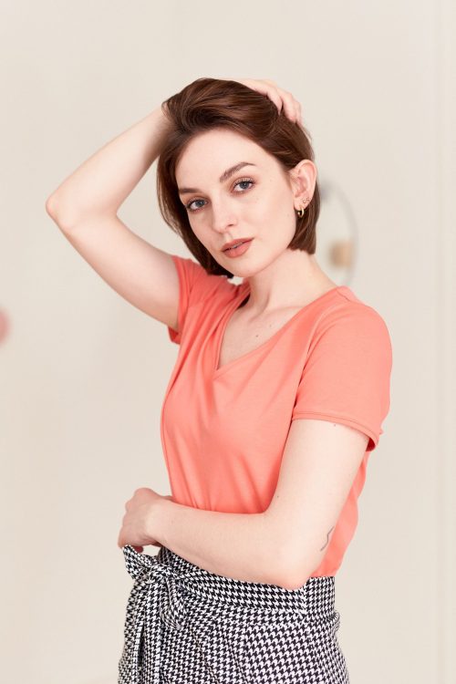 Bluzka Morgana brzoskwiniowa