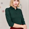 Bluzka Polo butelkowa zieleń – rękaw 3/4
