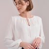 Bluzka Perugia biała żakardowa