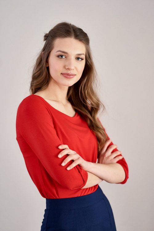 Bluzka Primula wiśniowa – wiskoza
