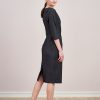 Sukienka Milena wełna szary melanż z jedwabiem