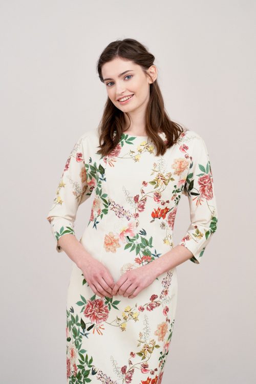 Sukienka Milena Silvestria kremowa