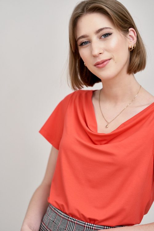 Bluzka Maja czerwień wiosenna