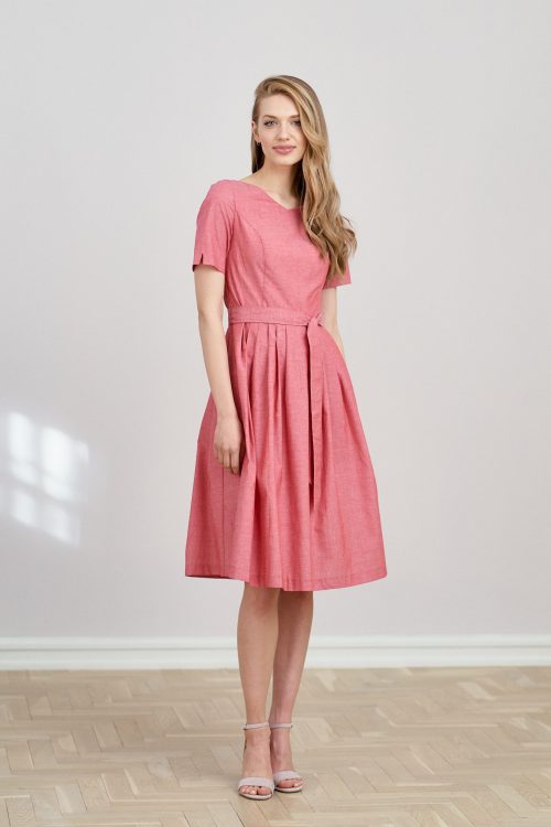 Sukienka Elina czerwona oxford