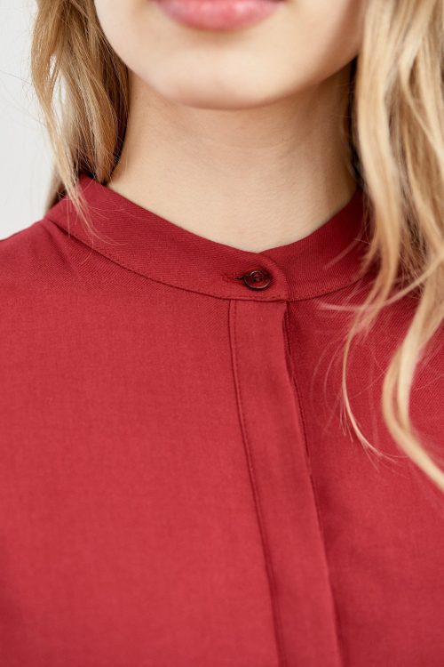 Sukienka Aglaia bordo z wiskozą