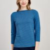 Bluza Hermina ciemnoniebieska w kropeczki