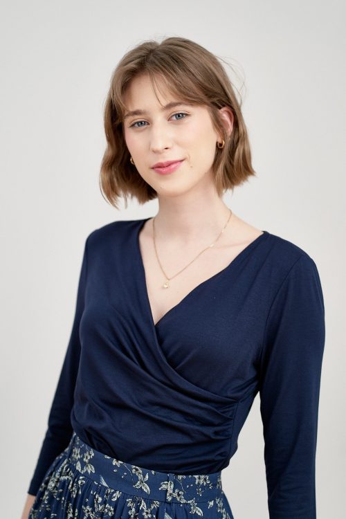 Bluzka Estera granatowa mikromodal