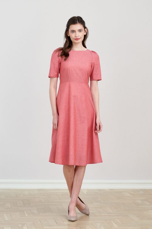 Sukienka Aerin czerwona oxford