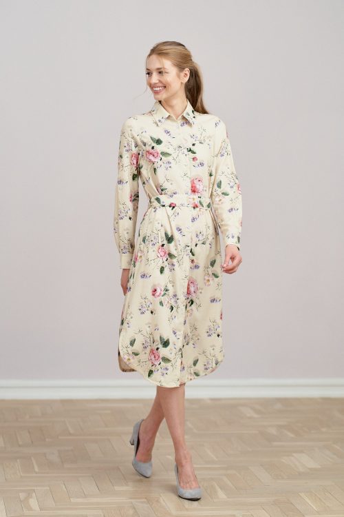 Sukienka Eliza Villette kremowa