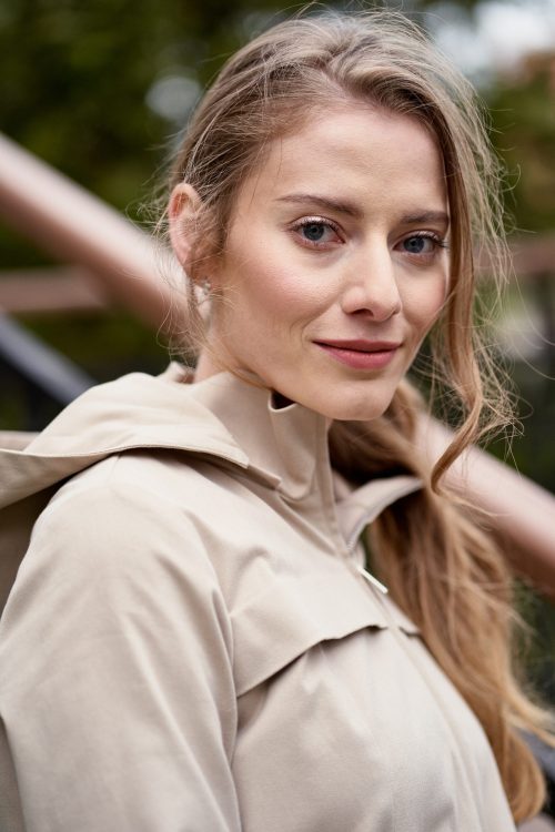 Parka Linda bawełna z elastanem beż piaskowy