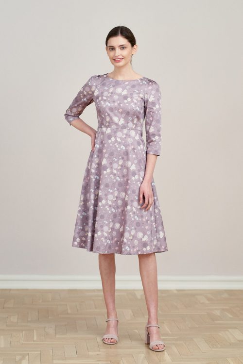 Sukienka Aerin Pellucida beżowa