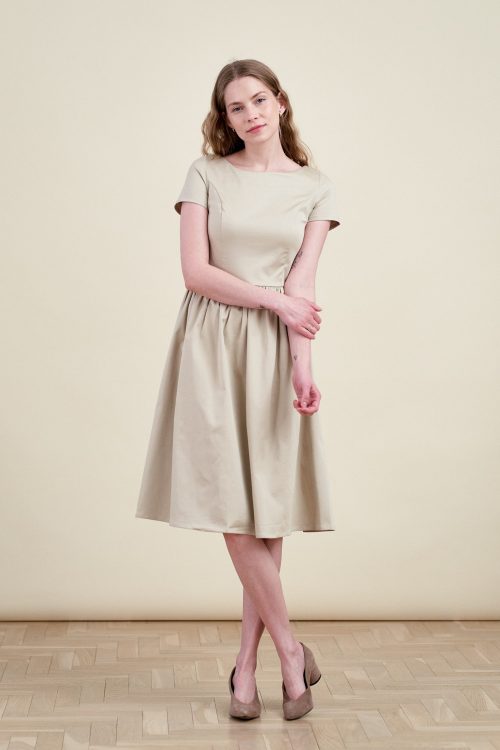 Sukienka Melania bawełna z elastanem beż