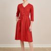 Sukienka Alodia czerwień z wiskozą