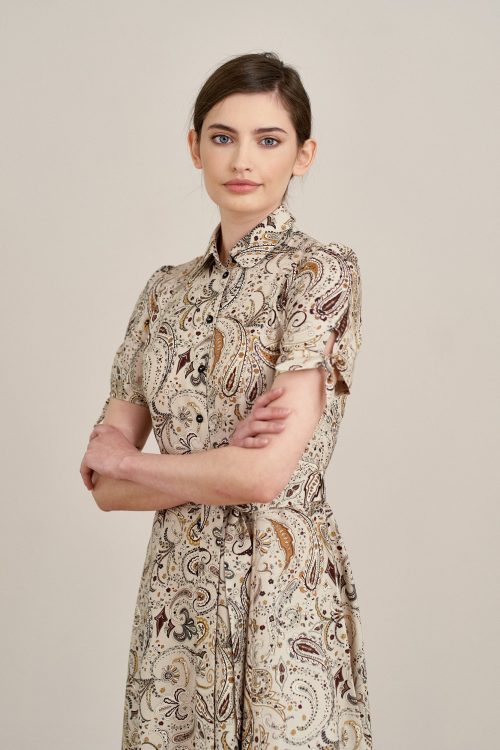 Sukienka Ariana Duchesse kremowa