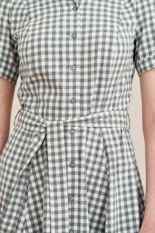 Sukienka Ariana bawełna flanelowa w szarą kratkę