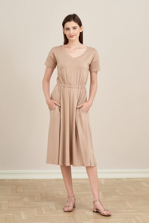 Sukienka Selma beżowa mikromodal