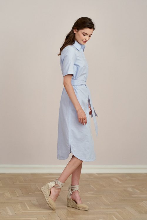 Sukienka Eliza oxford błękitny