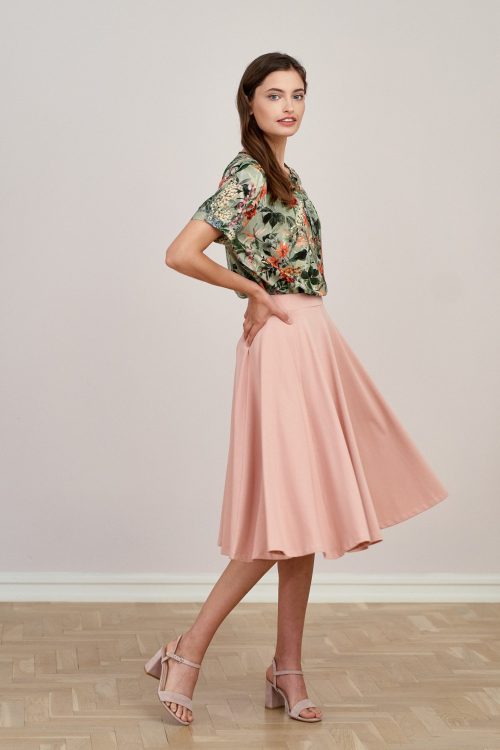 Spódnica Farin mglisty róż