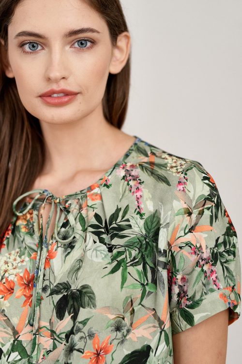 Bluzka Briseida Flammes oliwkowa