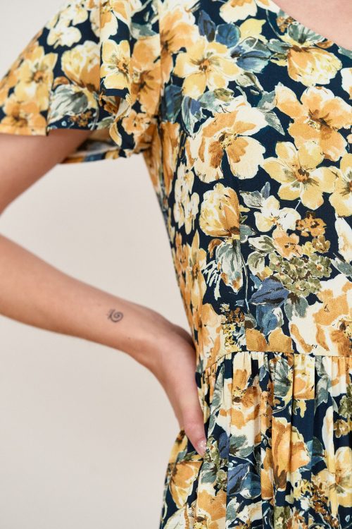 Sukienka Iris Caneton granatowa