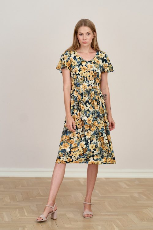 Sukienka Iris Caneton granatowa