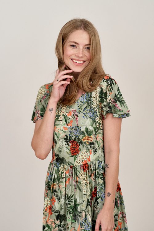 Sukienka Iris Flammes oliwkowa