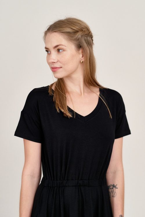 Sukienka Selma czarna mikromodal