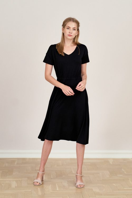 Sukienka Selma czarna mikromodal