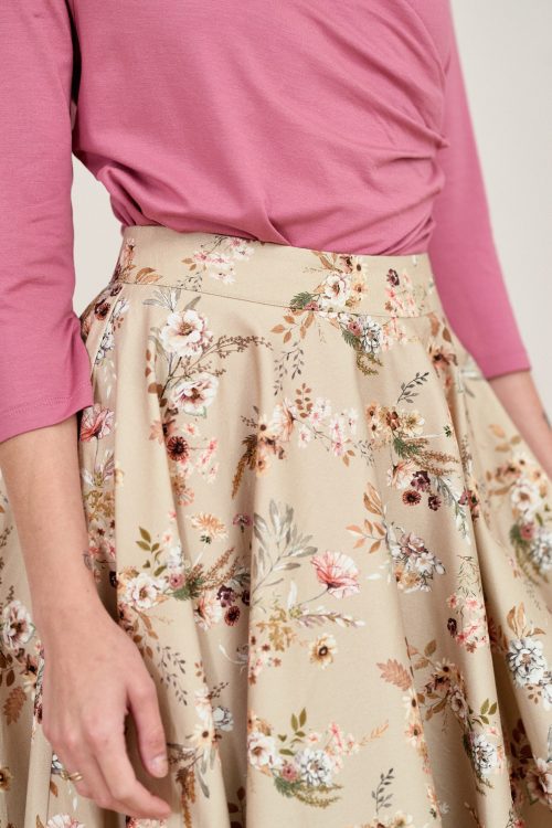 Spódnica Vinca beżowa kwiecista