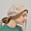 Beret wełniany beżowy