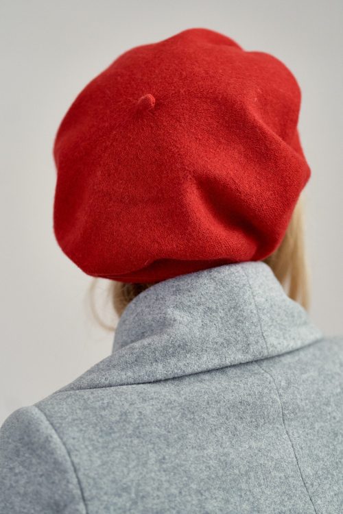 Beret wełniany czerwony