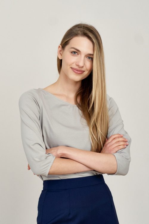 Bluzka Primula szarość alabastrowa