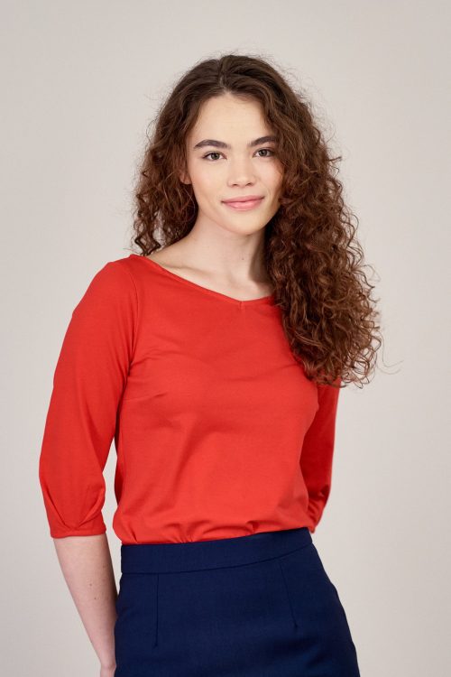 Bluzka Primula czerwień rubinowa