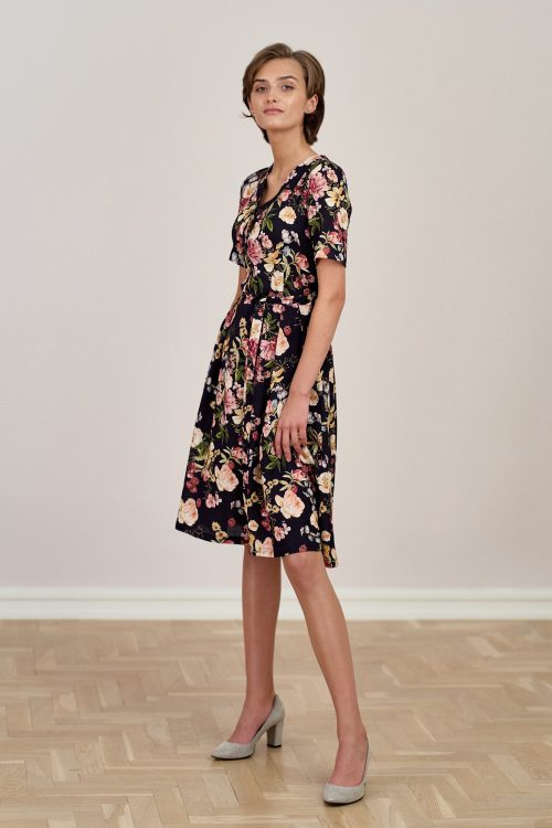 Sukienka Alodia Jardin granatowa