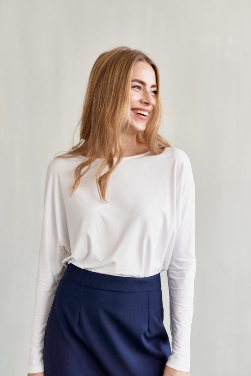 Bluzka Kordelia kremowa długi rękaw
