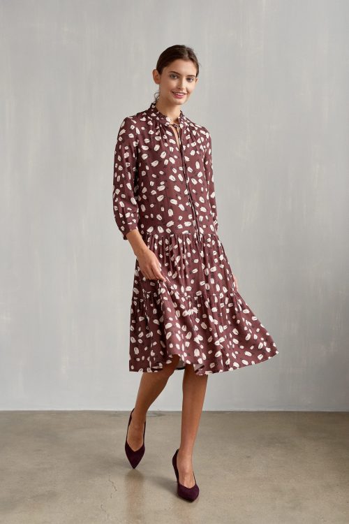 Sukienka Fringilla Campanis brązowa