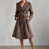 Płaszcz Achillea kolorowy melanż na beżu - wełna Harris Tweed®