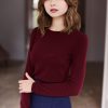 Sweter wełniany Estella bordowy