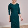 Sukienka Milena krepa wiskozowa zielona