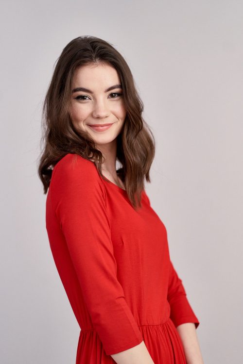 Sukienka Emelina wiśniowa