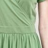 Sukienka Larissa zieleń wiosenna krótki rękaw
