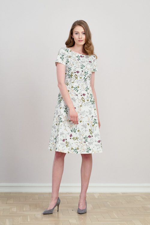 Sukienka Asteria Ficiforma kremowa