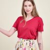 Bluzka Silvia czerwień perska mikromodal