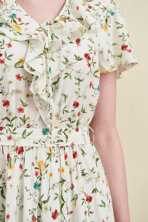 Sukienka Eulalia Anemone kremowa