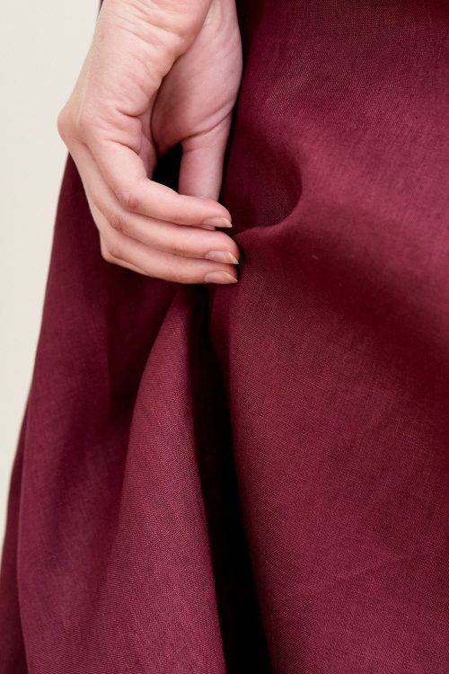 Sukienka Melania lniana oberżynowa