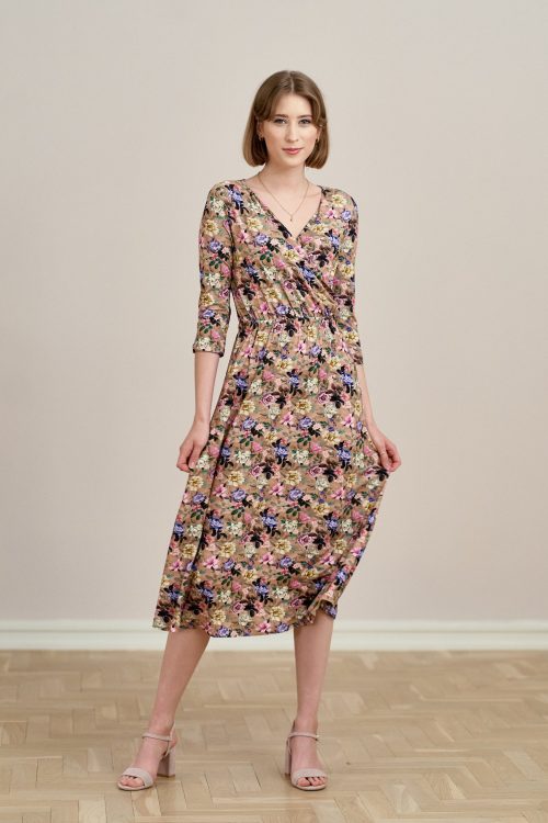 Sukienka Rita Mirus beżowa