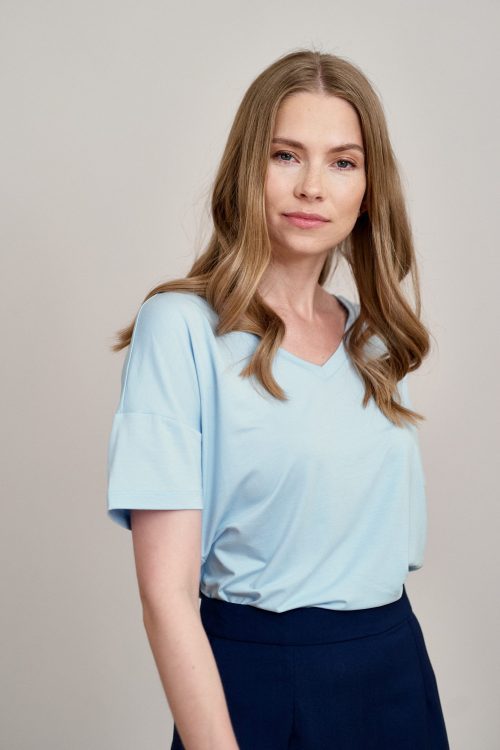 Bluzka Silvia błękitna mikromodal