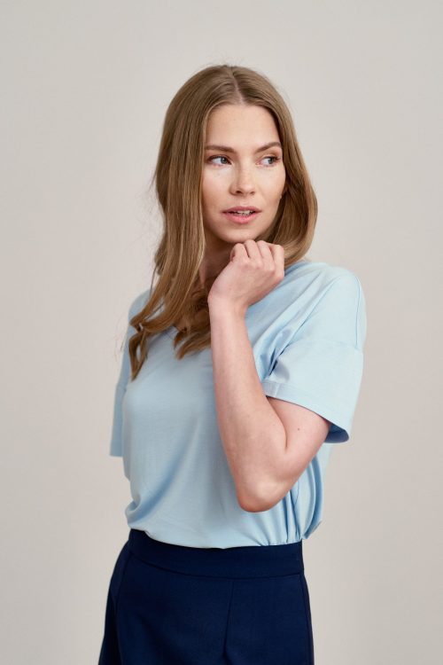 Bluzka Silvia błękitna mikromodal