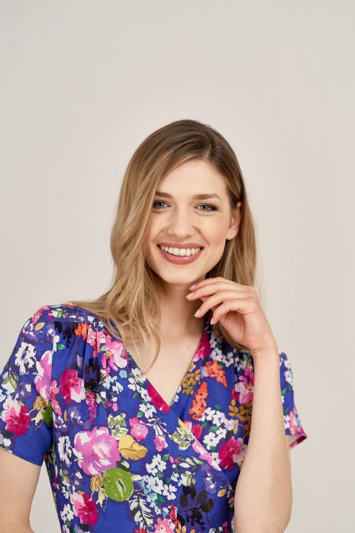 Sukienka Duilin Aquarelle niebieska